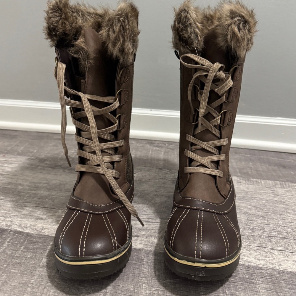 Northside Dark Brown Fur-Lined Winter Boots